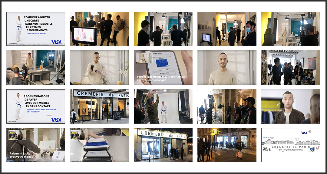 Cremerie de Paris hosting a Visa TV Commercial